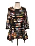 Pleats Collection 100% Polyester Black 3/4 Sleeve Top Size L - photo 1