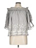 Moon River Gray 3/4 Sleeve Blouse Size L - photo 1