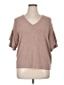 H by Bordeaux Brown Short Sleeve Top Size XL (estimated) - photo 1