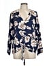 Allison Joy Blue Long Sleeve Blouse Size L - photo 1