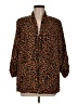 Crescent 100% Polyester Animal Print Brown Coat Size M - photo 1