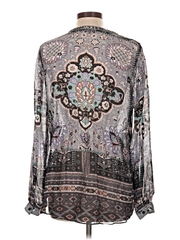 Hale Bob Long Sleeve Silk Top (view 2)