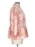 Fred David Tie-dye Pink 3/4 Sleeve Blouse Size L - photo 4