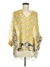 CAbi 100% Polyester Yellow 3/4 Sleeve Blouse Size M - photo 1
