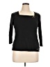 Ellen Tracy 100% Cotton Black 3/4 Sleeve Top Size XL - photo 1