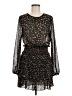 Re:named 100% Polyester Print Black Cocktail Dress Size M - photo 1