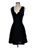 Aqua Solid Black Cocktail Dress Size S - photo 1