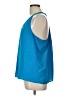 Banana Republic 100% Polyester Blue Sleeveless Blouse Size Lg Petite - photo 5