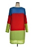 AGB Color Block Green Casual Dress Size 14 - photo 1