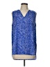 Pleione 100% Polyester Blue Sleeveless Blouse Size L - photo 1
