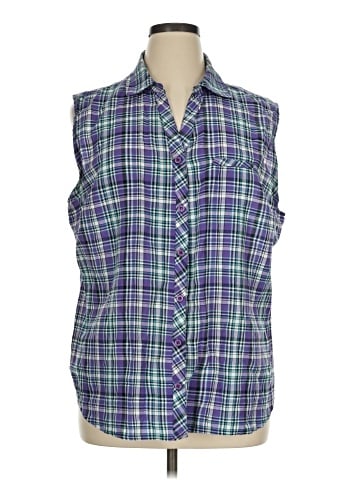 Jennifer Lauren Sleeveless Button-Down Shirt (view 1)
