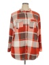 New York Laundry Plaid Orange Long Sleeve Button-Down Shirt Size 2X - photo 1
