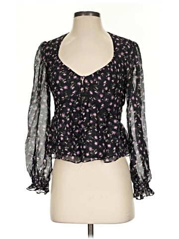 Intermix 3/4 Sleeve Silk Top (view 1)
