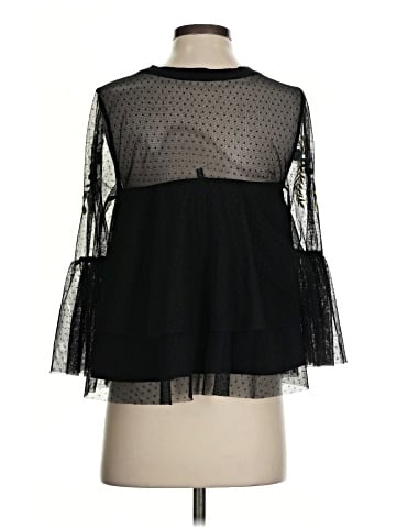 Kaari Blue 3/4 Sleeve Blouse (view 2)