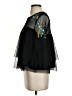 Kaari Blue 100% Polyester Black 3/4 Sleeve Blouse Size S - photo 5
