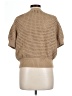 Ann Taylor Solid Tan Short Sleeve Top Size L - photo 2