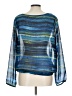 Valerie Stevens 100% Polyester Blue Long Sleeve Blouse Size L - photo 2
