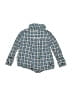Tea 100% Cotton Plaid Teal Long Sleeve Button-Down Shirt Size 12-18 mo - photo 2