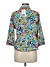 Christopher & Banks 100% Polyester Floral Blue 3/4 Sleeve Blouse Size M (petite) - photo 2