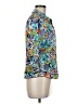 Christopher & Banks 100% Polyester Floral Blue 3/4 Sleeve Blouse Size M (petite) - photo 4