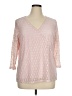 Ruby Rd. 100% Polyester Pink 3/4 Sleeve Blouse Size 1X - photo 1