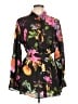 IMAN 100% Polyester Floral Black Long Sleeve Blouse Size L - photo 1