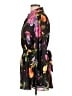 IMAN 100% Polyester Floral Black Long Sleeve Blouse Size L - photo 5