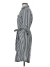 Mlle Gabrielle Stripes Gray Casual Dress Size S - photo 5