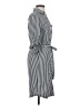 Mlle Gabrielle Stripes Gray Casual Dress Size S - photo 4