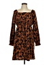 Shein Curve 100% Polyester Animal Print Brown Casual Dress Size 12 - photo 1