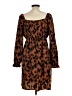 Shein Curve 100% Polyester Animal Print Brown Casual Dress Size 12 - photo 2