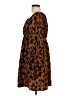 Shein Curve 100% Polyester Animal Print Brown Casual Dress Size 12 - photo 5