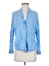 Vince. 100% Silk Blue Long Sleeve Silk Top Size S - photo 1