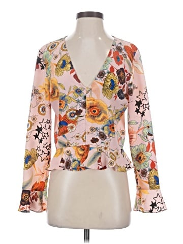 Topshop Long Sleeve Blouse (view 1)