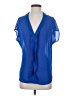 Bellatrix Blue Short Sleeve Blouse Size XS - photo 1