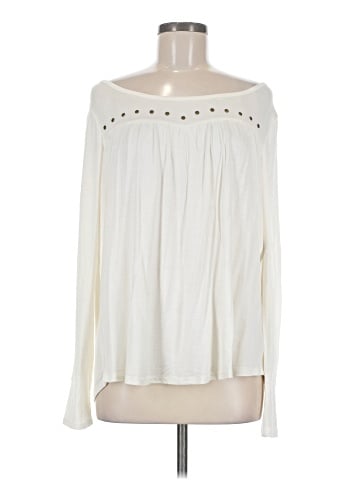 Color Thread Long Sleeve Top (view 1)
