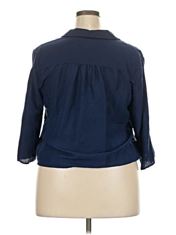INC International Concepts 3/4 Sleeve Button-Down Shirt (view 2)