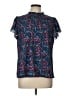 SimpleFun Blue Short Sleeve Blouse Size L - photo 1