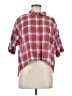 Freebird 100% Cotton Plaid Red Short Sleeve Button-Down Shirt Size M - photo 1