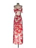 Soieblu 100% Polyester Paisley Red Cocktail Dress Size S - photo 2