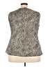Josephine Chaus 100% Polyester Animal Print Marled Stripes Zebra Print Black Silver Sleeveless Blouse Size 24W - photo 2