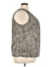 Josephine Chaus 100% Polyester Animal Print Marled Stripes Zebra Print Black Silver Sleeveless Blouse Size 24W - photo 4
