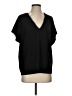 DKNY Solid Black Short Sleeve Blouse Size S - photo 1