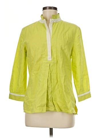Neiman Marcus 3/4 Sleeve Button-Down Shirt (view 1)