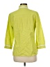 Neiman Marcus Yellow 3/4 Sleeve Button-Down Shirt Size M - photo 2