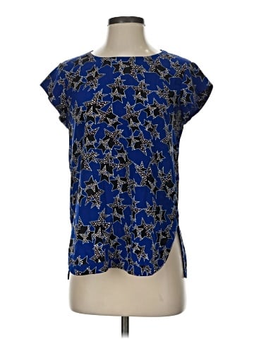 Diane von Furstenberg Short Sleeve Silk Top (view 1)