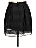 Louche 100% Polyester Stripes Black Formal Skirt Size 10 - photo 2
