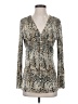 Tess 100% Polyester Silver Long Sleeve Blouse Size S - photo 1