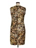 Connected Apparel Animal Print Gold Cocktail Dress Size 14 - photo 2