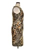 Connected Apparel Animal Print Gold Cocktail Dress Size 14 - photo 4